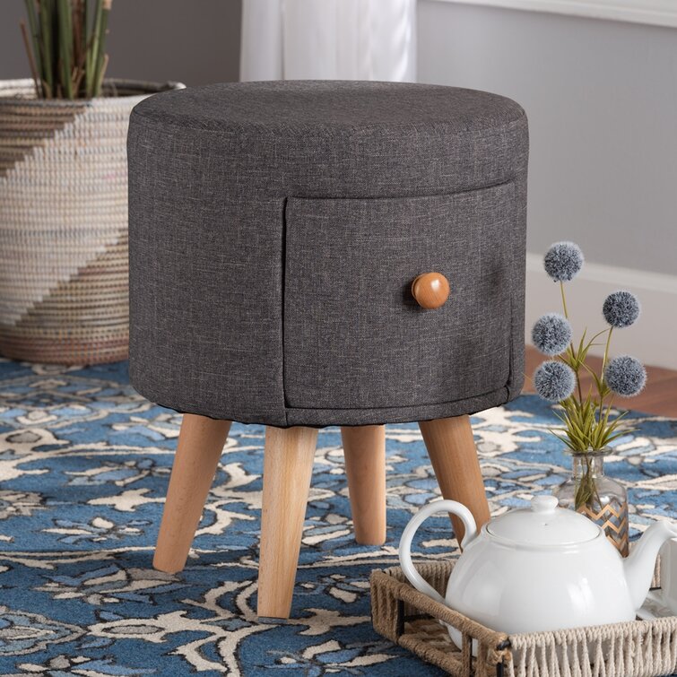 Grey discount fabric stool